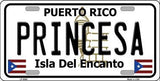 Princesa Puerto Rico State Background Metal Novelty License Plate