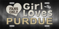 This Girl Loves Purdue Novelty Metal License Plate