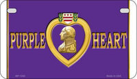 Purple Heart Metal Novelty Motorcycle License Plate