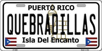 Quebradillas Puerto Rico State Background Metal Novelty License Plate
