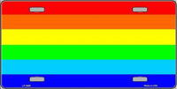 Rainbow Flag Pride Metal Novelty License Plate