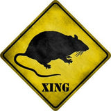 Rat Xing Novelty Metal Crossing Sign