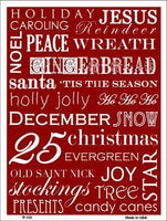Red Holiday Wrap Metal Novelty Seasonal Parking Sign