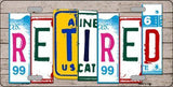 Retired License Plate Art Wood Pattern Metal Novelty License Plate