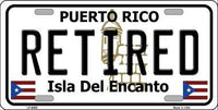 Retired Puerto Rico State Background Metal Novelty License Plate
