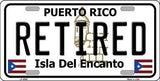 Retired Puerto Rico State Background Metal Novelty License Plate