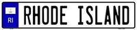 Rhode Island Novelty Metal European License Plate