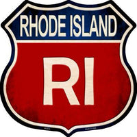 Rhode Island Metal Novelty Highway Shield