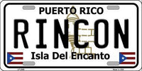 Rincon Puerto Rico State Background Metal Novelty License Plate
