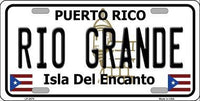 Rio Grande Puerto Rico State Background Metal Novelty License Plate