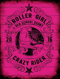 Roller Girl Metal Novelty Parking Sign