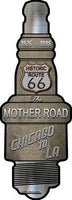Route 66 Novelty Metal Spark Plug Sign