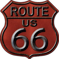Route 66 Red Metal Novelty Highway Shield
