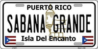 Sabana Grande Puerto Rico State Background Metal Novelty License Plate