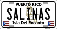 Salinas Puerto Rico State Background Metal Novelty License Plate