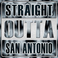 Straight Outta San Antonio NBA Novelty Metal Square Sign