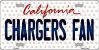 San Diego Chargers NFL Fan California State Background Novelty Metal License Plate