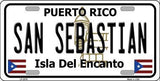 San Sebastian Puerto Rico State Background Metal Novelty License Plate
