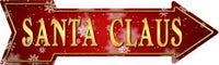 Santa Claus Novelty Metal Arrow Sign
