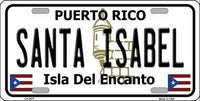 Santa Isabel Puerto Rico State Background Metal Novelty License Plate
