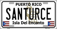 Santurce Puerto Rico State Background Metal Novelty License Plate