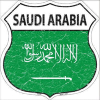 Saudi Arabia Country Flag Highway Shield Metal Sign