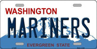 Seattle Mariners Washington State Background Metal Novelty License Plate
