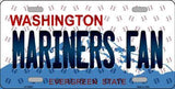 Seattle Mariners MLB Fan Washington State Background Metal Novelty License Plate