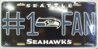 Seattle Seahawks #1 Fan Novelty Metal License Plate