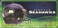 Seattle Seahawks Helmet Logo Novelty Metal License Plate