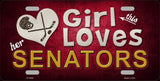 This Girl Loves Her Senators Novelty Metal License Plate