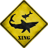 Shark Xing Novelty Metal Crossing Sign