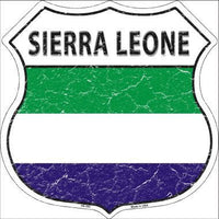 Sierra Leone Islands Country Flag Highway Shield Metal Sign