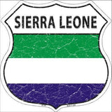 Sierra Leone Islands Country Flag Highway Shield Metal Sign