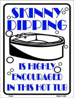 Skinny Dipping Metal Novelty Parking Sign