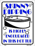 Skinny Dipping Metal Novelty Parking Sign