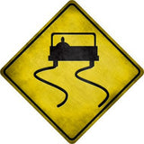 Slippery Road Novelty Metal Crossing Sign