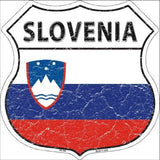 Slovenia Country Flag Highway Shield Metal Sign