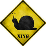 Snail Xing Novelty Metal Crossing Sign