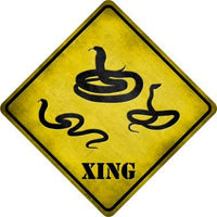 Snakes Xing Novelty Metal Crossing Sign