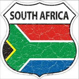 South Africa Country Flag Highway Shield Metal Sign