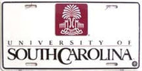 University Of South Carolina Helmet Logo Metal Novelty License Plate