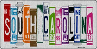 South Carolina License Plate Art Brushed Aluminum Metal Novelty License Plate