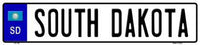 South Dakota Novelty Metal European License Plate