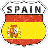 Spain Country Flag Highway Shield Metal Sign