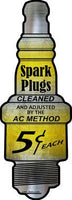 Spark Plugs Novelty Metal Spark Plug Sign