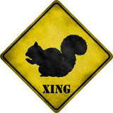 Squirrel Xing Novelty Metal Crossing Sign