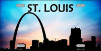 St Louis City Silhouette Metal Novelty License Plate