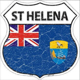 St Helena Country Flag Highway Shield Metal Sign