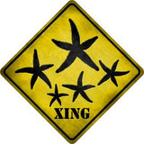 Starfish Xing Novelty Metal Crossing Sign